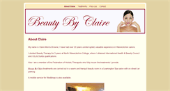 Desktop Screenshot of beautybyclaire.net