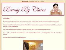 Tablet Screenshot of beautybyclaire.net